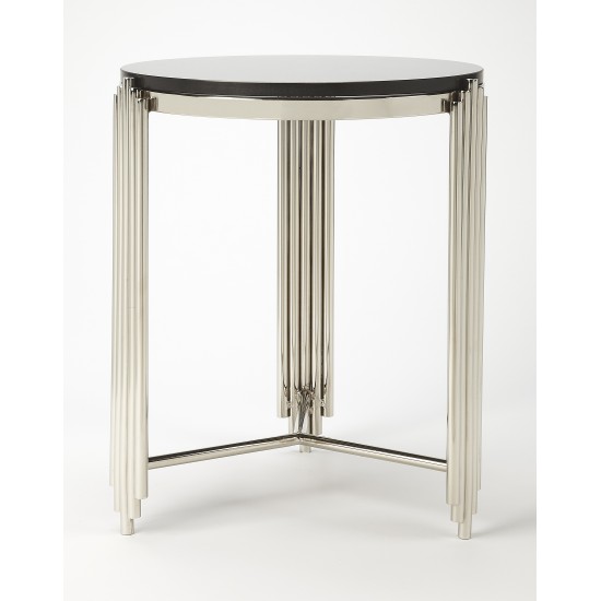 Khalifa Black Granite End Table, 5310025