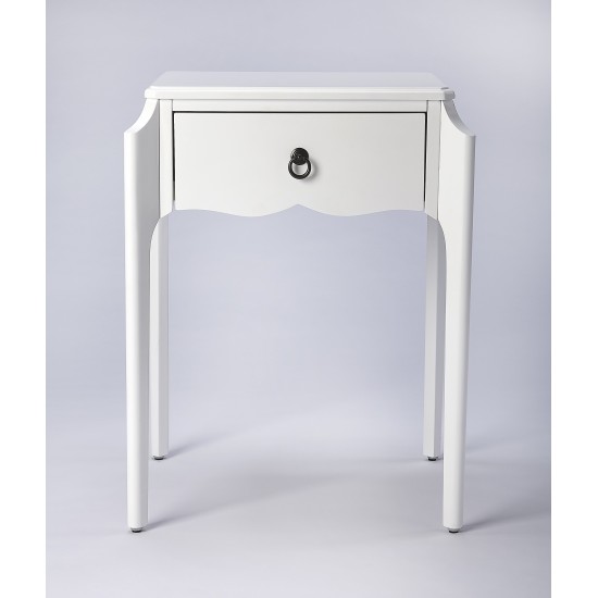 Wilshire Glossy White Nightstand, 5321304