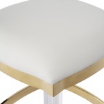 Jordan Acrylic & Polished Brass Counter Stool, 5322402