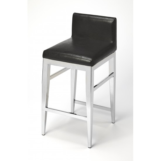 Kelsey Stainless Steel Faux Leather Counter Stool, 5324034