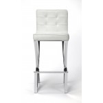 Darcy Chrome Plated Faux Leather Bar Stool, 5325411