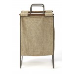 Idaho Burlap & Metal Magazine Basket, 5354140