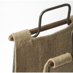 Idaho Burlap & Metal Magazine Basket, 5354140