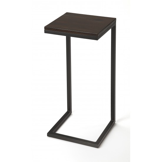 Kilmer Wood & Black Metal Finsih Accent Table, 5374403