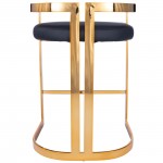 Clarence Gold & Black Faux Leather Counter Stool, 5377034