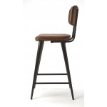 Saddle Brown Leather Bar Stool, 5378344