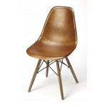 Orson Brown Leather Side Chair, 5379344