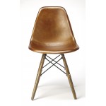 Orson Brown Leather Side Chair, 5379344