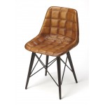 Patty Brown Leather Side Chair, 5380344