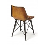 Patty Brown Leather Side Chair, 5380344