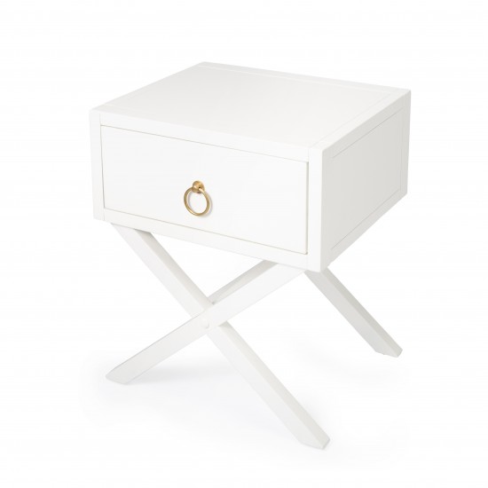 Lark White End Table, 5385304