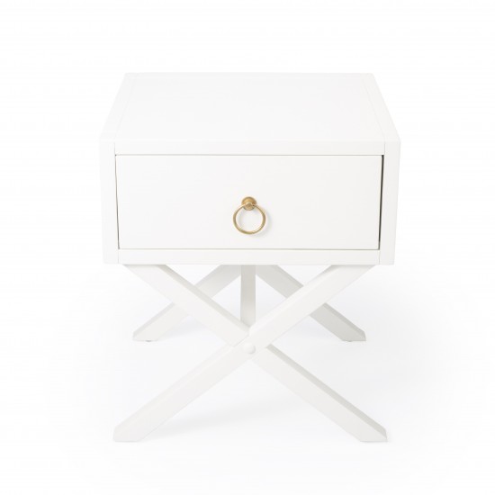 Lark White End Table, 5385304