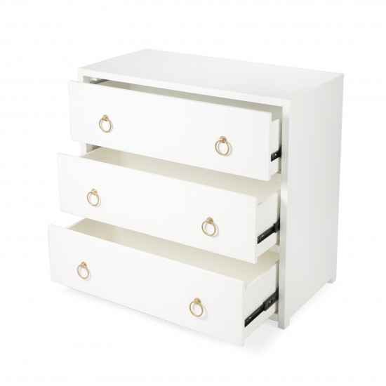 Lark White 3 Drawer Chest, 5392304