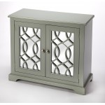 Ellena Gray Mirrored 2 Door Accent Cabinet, 5393329