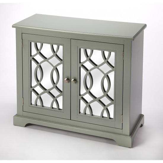 Ellena Gray Mirrored 2 Door Accent Cabinet, 5393329