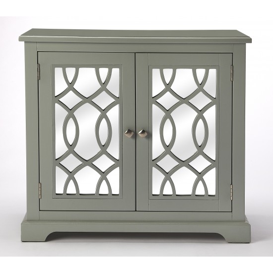 Ellena Gray Mirrored 2 Door Accent Cabinet, 5393329