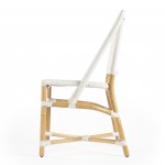 Tenor White & Black Rattan Side Chair, 5398304
