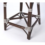 Solstice White & Chocolate Rattan Counter Stool, 5399354