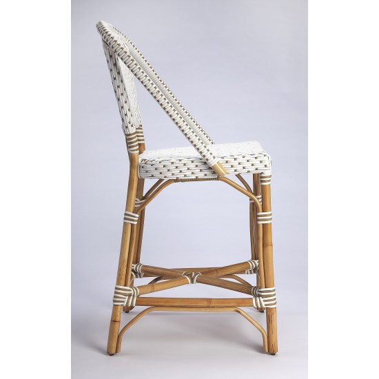 Solstice White & Tan Rattan Counter Stool, 5399415