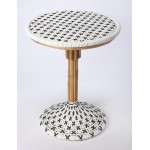 Tenor White & Black Rattan Bistro Table, 5400295