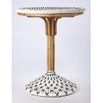 Tenor White & Black Rattan Bistro Table, 5400295