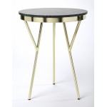 Haven Green Marble & Brass Accent Table, 5401025
