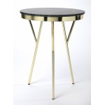 Haven Green Marble & Brass Accent Table, 5401025