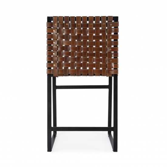 Urban Brown Woven Leather Chair, 5447344