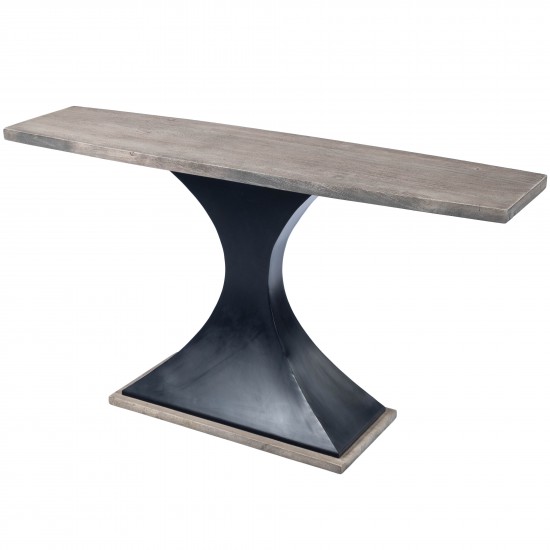 Lidiya Gray Wood & Metal Console Table, 5460025