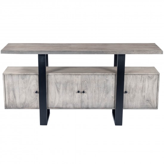 Raitis Gray Wood & Metal Sideboard, 5461025