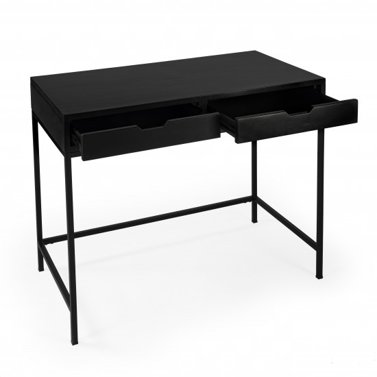 Belka Black Desk with Drawers, 5466295
