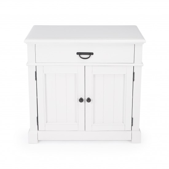 Alek White Solid Wood Chest with Storage, 5467304