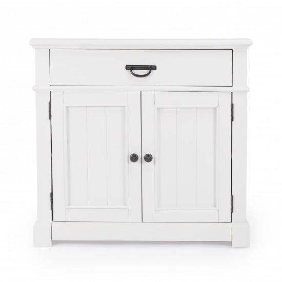 Alek White Solid Wood Chest with Storage, 5467304