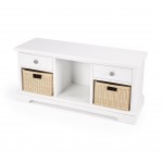 Asya White Bench with Storage , 5474304