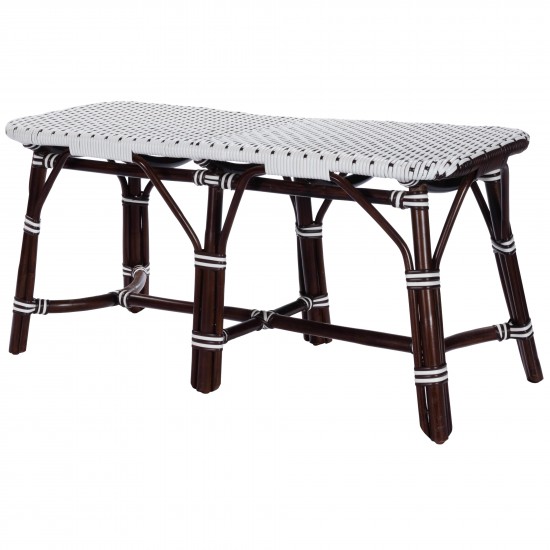 Marcella Dark Brown Rattan Bench, 5483295