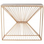 Cosmo Fossil Stone & Metal Console Table, 5485350