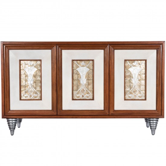 Shelly Leather & Capiz Shell Inlay Sideboard, 5486350