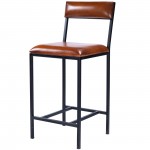 Lazarus Leather & Metal Counter Stool, 5495330