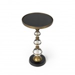 Forella Granite & Acrylic Pedestal End Table, 5533140