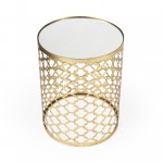 Corselo Mirror & Gold Metal Accent Table, 5540226