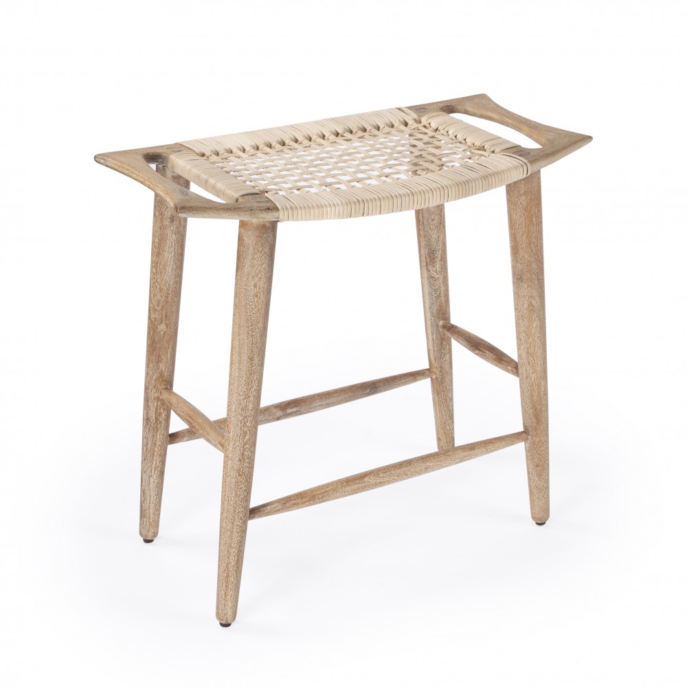 Tristan Natural Wood & Rattan Counter Stool, 5584312