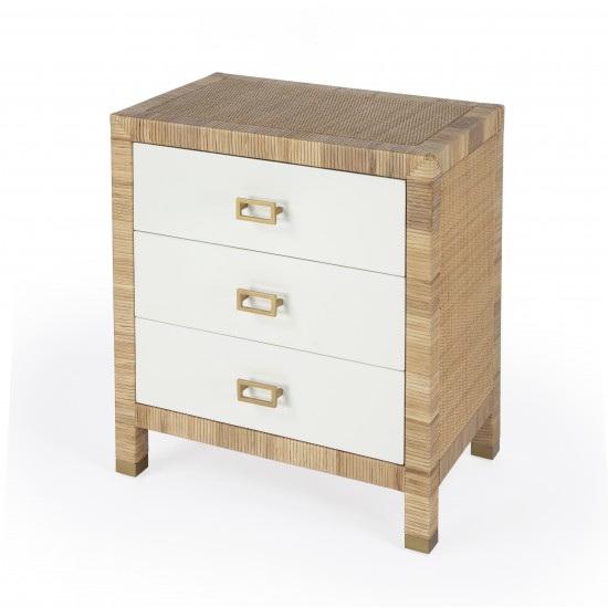 Corfu 3 Drawer Natural Raffia Chest, 5607350