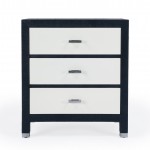 Keros 3 Drawer Navy Raffia Chest, 5610350