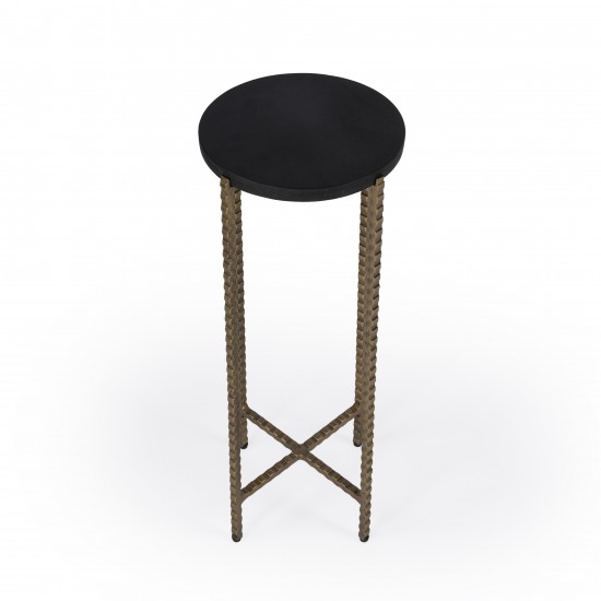 Nigella Black Granite Cross Legs Side Table, 5612414