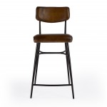 Odessa 26" Square Leather Counter Stool, 5613344