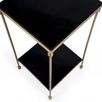 Imogen Iron and Black Granite Side Table, 5619414