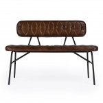Austin Leather Button Tufted Bench, 5622344