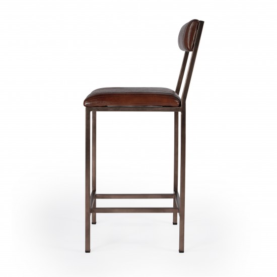 Houston 24" Leather Counter Stool, 5623344