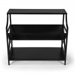 Keats Black Library Bookcase, 6112025