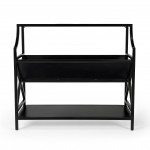 Keats Black Library Bookcase, 6112025